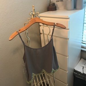 La hearts brand crop top with scallops